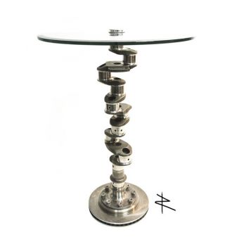 Airplane Engine Aviation Modern Art Industrial Loft Crankshaft Martini Table photo