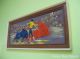 Mid Century Danish Modern Matador Bullfighter Painting Mid-Century Modernism photo 4