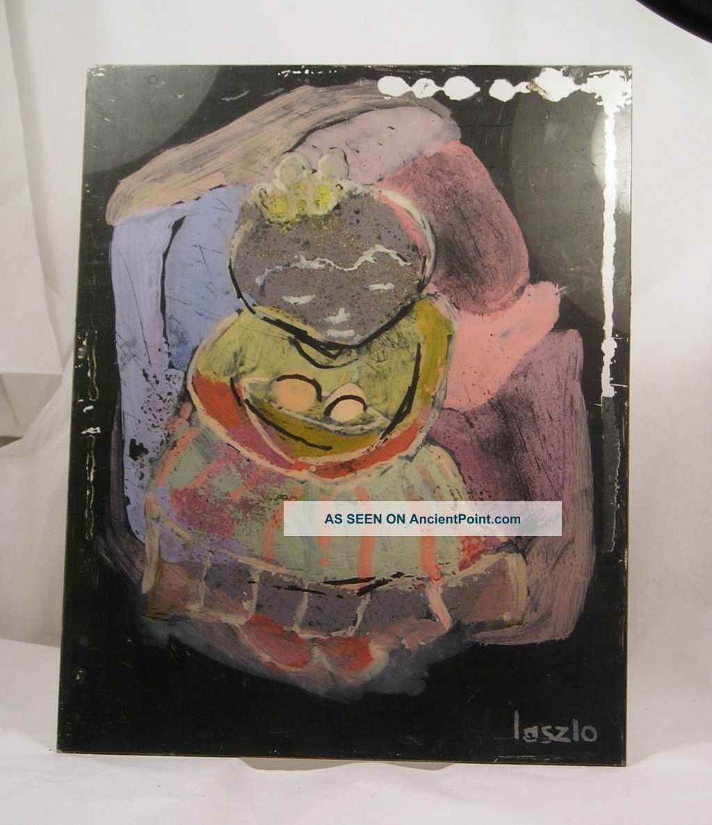 Vintage Painting By Laszlo C46 Mid-Century Modernism photo