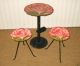 Unique Mid Century Painted Iron Garden Table Chairs Set Mid-Century Modernism photo 4