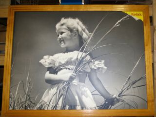 Giant Mid Century Kodak Film Photo Display Darling Girl photo