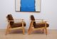Mid Century Modern Japanese Lounge Chairs Blond Wood Eames Danish Retro Era Mid-Century Modernism photo 7