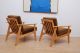 Mid Century Modern Japanese Lounge Chairs Blond Wood Eames Danish Retro Era Mid-Century Modernism photo 8