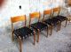 4 X Chairs Danish? Wood Leather Mid Century Modern Design Mid-Century Modernism photo 1