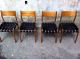 4 X Chairs Danish? Wood Leather Mid Century Modern Design Mid-Century Modernism photo 5