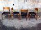 4 X Chairs Danish? Wood Leather Mid Century Modern Design Mid-Century Modernism photo 6