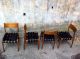 4 X Chairs Danish? Wood Leather Mid Century Modern Design Mid-Century Modernism photo 7