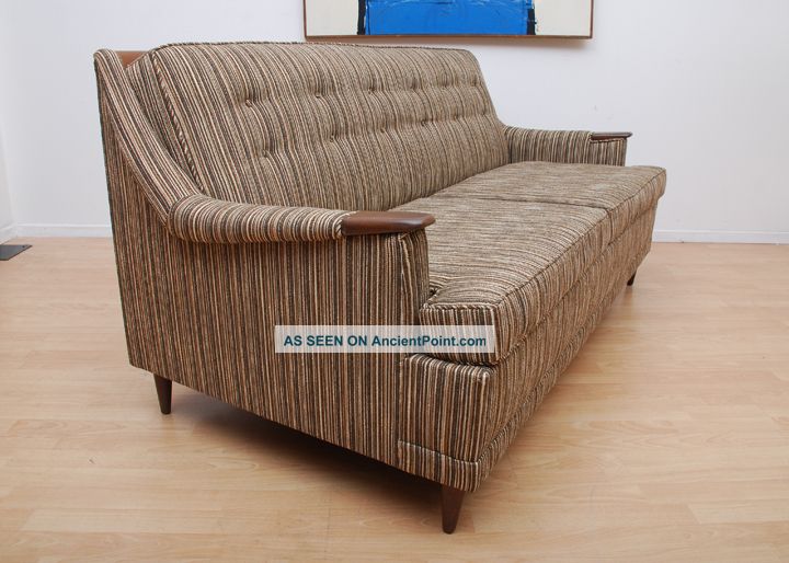 Mid Century Modern Sofa Bed Peg Legs Sculptural Shape Eames Nelson Mccobb Era Mid-Century Modernism photo