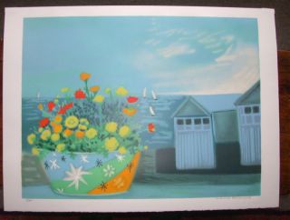 Marcelle Stoianovich Lithograph Mid 20c,  Listed Artist,  Eames Era photo