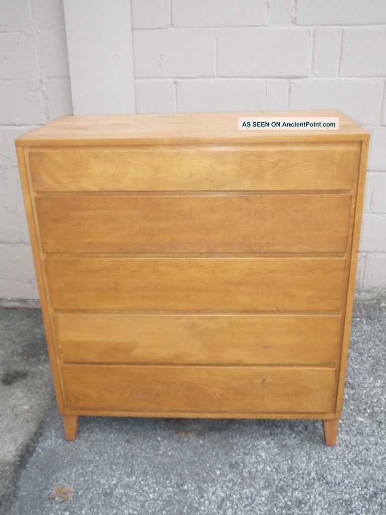 Mid Century Modern Signed Conant Ball Tall Dresser Mid-Century Modernism photo
