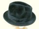 Rare Classic Vintage Era Men ' S Hat Fedora English Brand Black Wool Size: 21.  5 