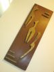 Mid Century Metal Wood Figural Sculpture Wall Art Mid-Century Modernism photo 3