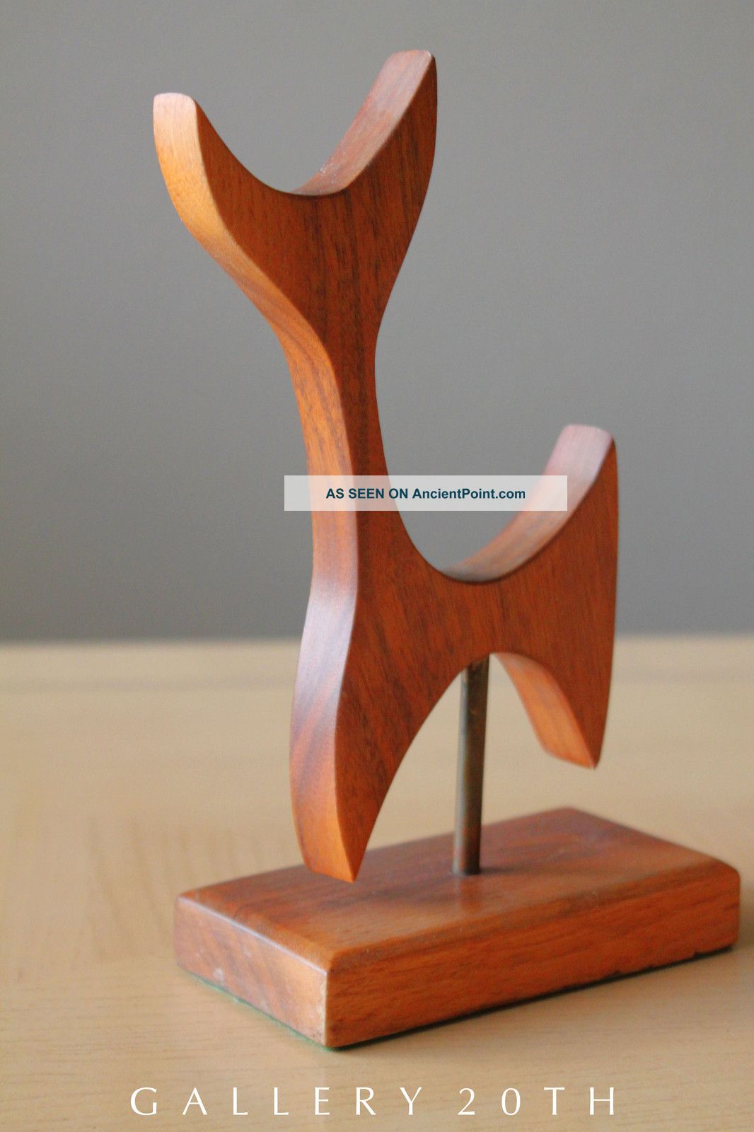 Mid Century Abstract Art Teak Sculpture Eames Danish Modern Kagan Wegner 1950 Mid-Century Modernism photo
