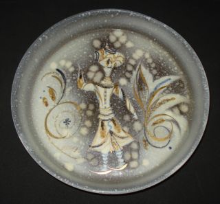Mid Century Modern Sascha Brastoff Pottery Persian Bowl Gilt California Signed photo