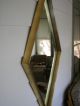 Hollywood Regency Mid Century Diamond Gold Gilt Wall Mirror Parzinger Draper Era Mirrors photo 4