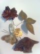 Vintage Mid - Century Modern Jere Metal On Wood Rose And Butterfly Art Sculpture Mid-Century Modernism photo 1