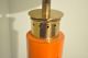 Stiffel Vtg Mid Century Modern Hollywood Regency Brass Orange Ceramic Table Lamp Mid-Century Modernism photo 8