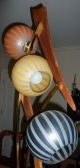 Danish Modern Brass,  Glass & Wood Large Table Lamp Lighting Marimekko Style Mid-Century Modernism photo 2