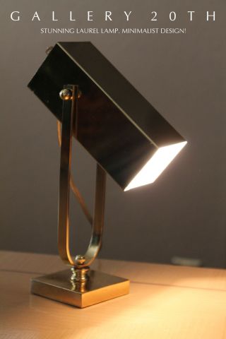 Laurel Lamp Mid Century Modern Brass Eames Modern Brutalist Lightolier Era photo
