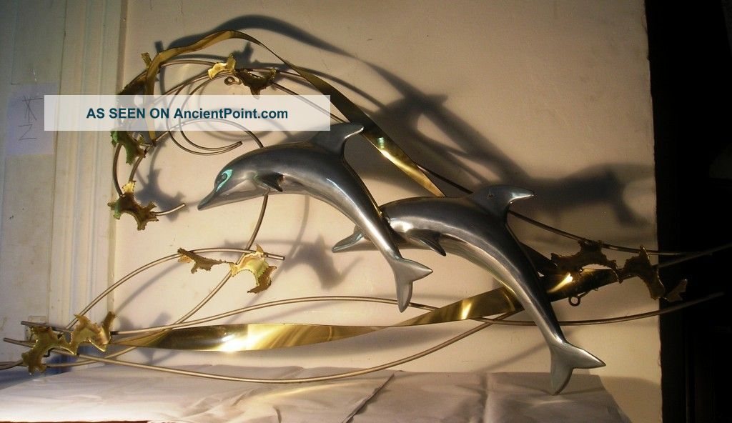 C.  Jere 1992 Dolphins Scupture Wall Hanging C48 Mid-Century Modernism photo