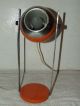 Vintage Eames Industrial Mid Century Mod.  Art Deco Machine Age Orange Desk Lamp Mid-Century Modernism photo 3