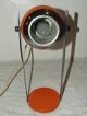 Vintage Eames Industrial Mid Century Mod.  Art Deco Machine Age Orange Desk Lamp Mid-Century Modernism photo 4