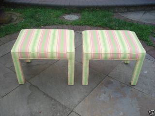 Pair Upholstered Stools Regency Mod photo