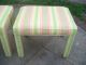 Pair Upholstered Stools Regency Mod Mid-Century Modernism photo 1