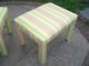 Pair Upholstered Stools Regency Mod Mid-Century Modernism photo 3