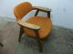 Pair Of Vintage Mid Century Danish Modern Arm Lounge Chairs,  Teak,  Orange Fabric Post-1950 photo 3