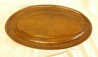 Vintage Danish Modern Teak Cheese Tray Wood Vermillion photo