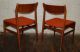 Pair Of Teak Danish Chairs Orange Mid Century Eames Vintage Molber Knoll Wood Mid-Century Modernism photo 6