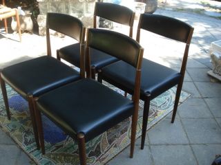 4 Danish Modern Rosewood Chairs photo