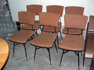 6 Vintage Chairs Modern Design Mid Century 70s Era photo