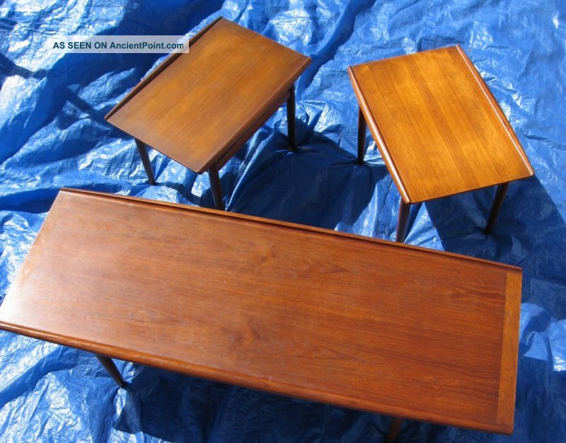 Danish Teak Glostrup Mobelfabrik Coffee End Tables By Crete Jalk Mid-Century Modernism photo