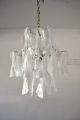 Mazzega Vtg Mid Century Modern Glass Petal Light Fixture Chandelier Italy Venini Mid-Century Modernism photo 1