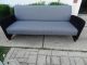 Thonet Mid Century Modern Furniture Gucci Sofa Black Gray Black Micro Suede Wood Mid-Century Modernism photo 2