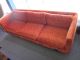Wonderful 1960s 3 - Seat Sofa With Orange Textured Leaf Fabric Post-1950 photo 1