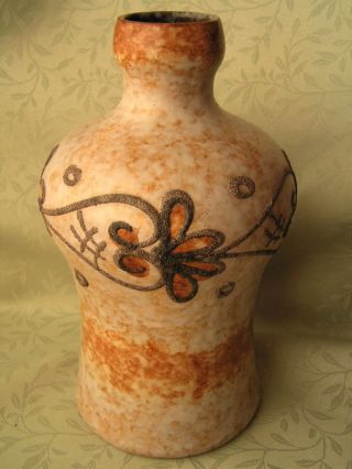 Vintage Mid Century Ceramic Vase By Strehla - East German photo
