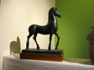 Mid Century Austin Prod Plaster Roman Greek Copy Bronze Horse photo