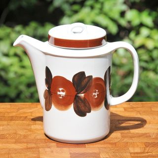 Arabia Of Finland : Rosmarin Coffee Pot : Ulla Procope : Brown Glaze China photo