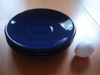 Danish Modern Dansk Bistro Bisserup Blue Jumbo Saucers photo