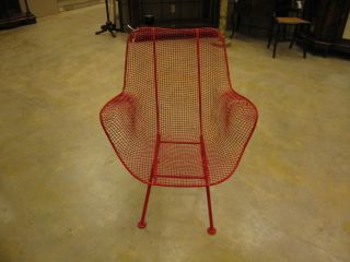 Russell Woodard Mid Century Modern Chair W/ Custom Red Paint Job photo