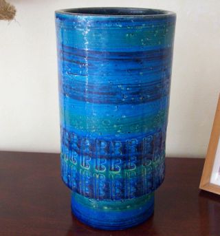 1960s Aldo Londi Bitossi Raymor Pottery Vase photo