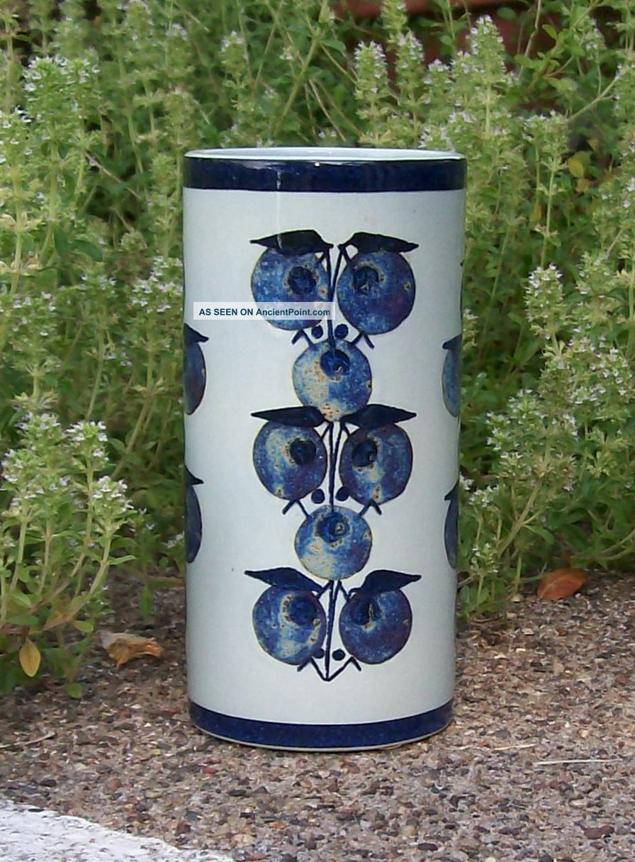 Vtg Royal Copenhagen Faiance Vase Greta Helland Hansen Mid Century Mod Denmark Mid-Century Modernism photo