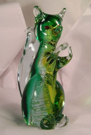 Great Vintage Murano Italian Art Glass Squirell Q21 photo