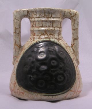 Wonderful Vintage Czech Art Pottery Alien Ware Vase Q18 photo
