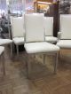 Set Of Six Mid Century Ivory Leather + Aluminum Dining Chairs C1969 Post-1950 photo 3