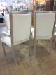 Set Of Six Mid Century Ivory Leather + Aluminum Dining Chairs C1969 Post-1950 photo 7