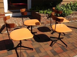 4 Matching Swivel Chairs,  Mid - Century Modern,  Paul Mccobb,  Clifford Pascoe photo